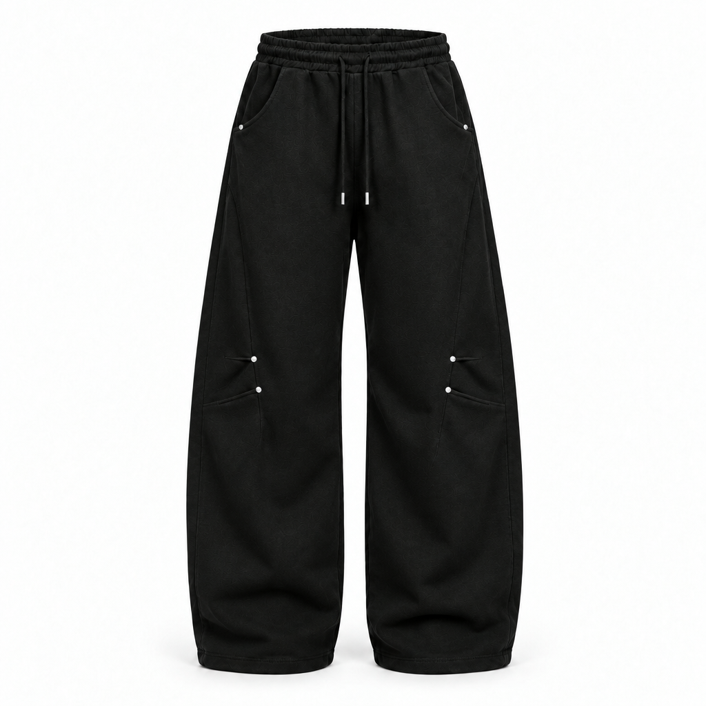 Baggy relaxed fit aur terry fabric look wala trouser