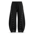 Black full-baggy trouser mockup