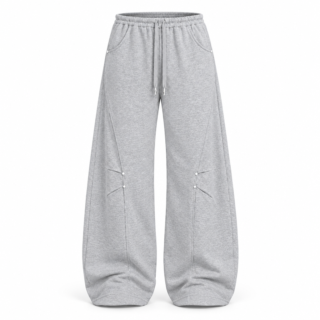 Grey trouser invisible mannequin front view