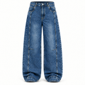 Halka dark blue denim front view