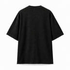 Kam fraying wala black tee back