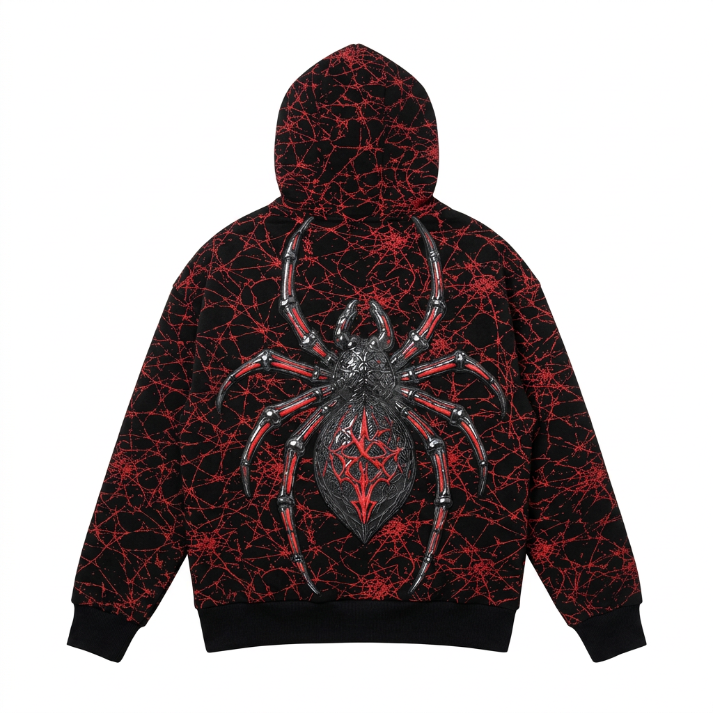 Spider hoodie back mockup