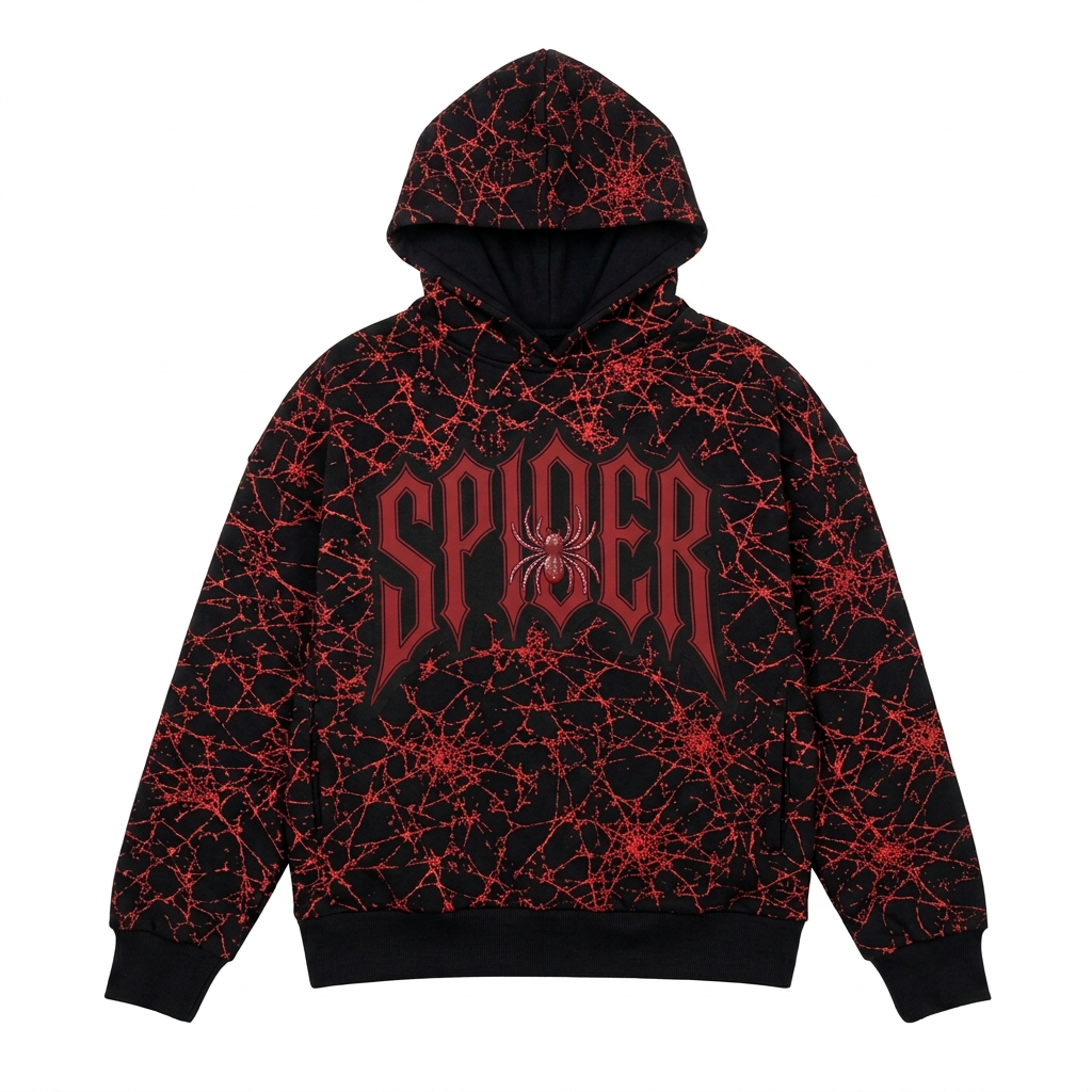 Updated spider hoodie front mockup