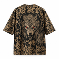 Wolf artwork T-shirt back mockup