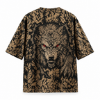 Wolf artwork T-shirt back mockup