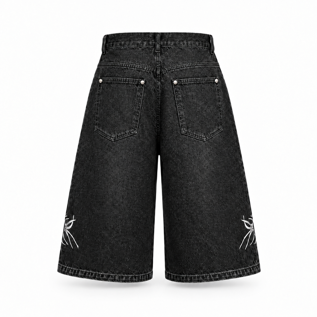 Zyada length wale shorts back view